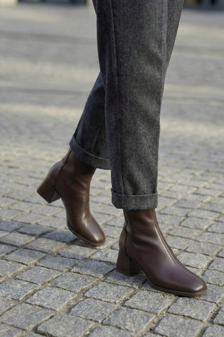 Kadın Topuklu Bot Nayis - Kahve