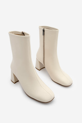 Kadın Topuklu Bot Nonas - Ekru