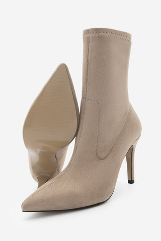 Kadın Streç Topuklu Bot Pesina - Vizon