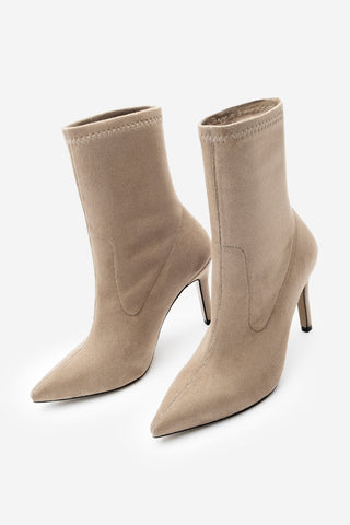 Kadın Streç Topuklu Bot Pesina - Vizon