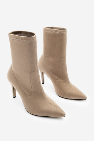 Kadın Streç Topuklu Bot Pesina - Vizon