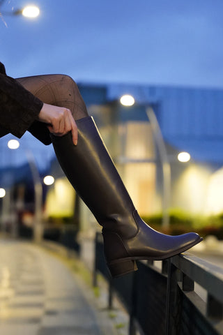 Kadın Topuklu Çizme Levarin - Kahve