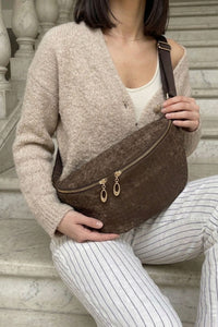 Kadın Uzun Askılı Çapraz Ve Omuz Çantası Nelipa - Kahve Kadife