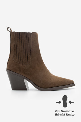 Kadın Western Bot Erbe - Kahve Süet