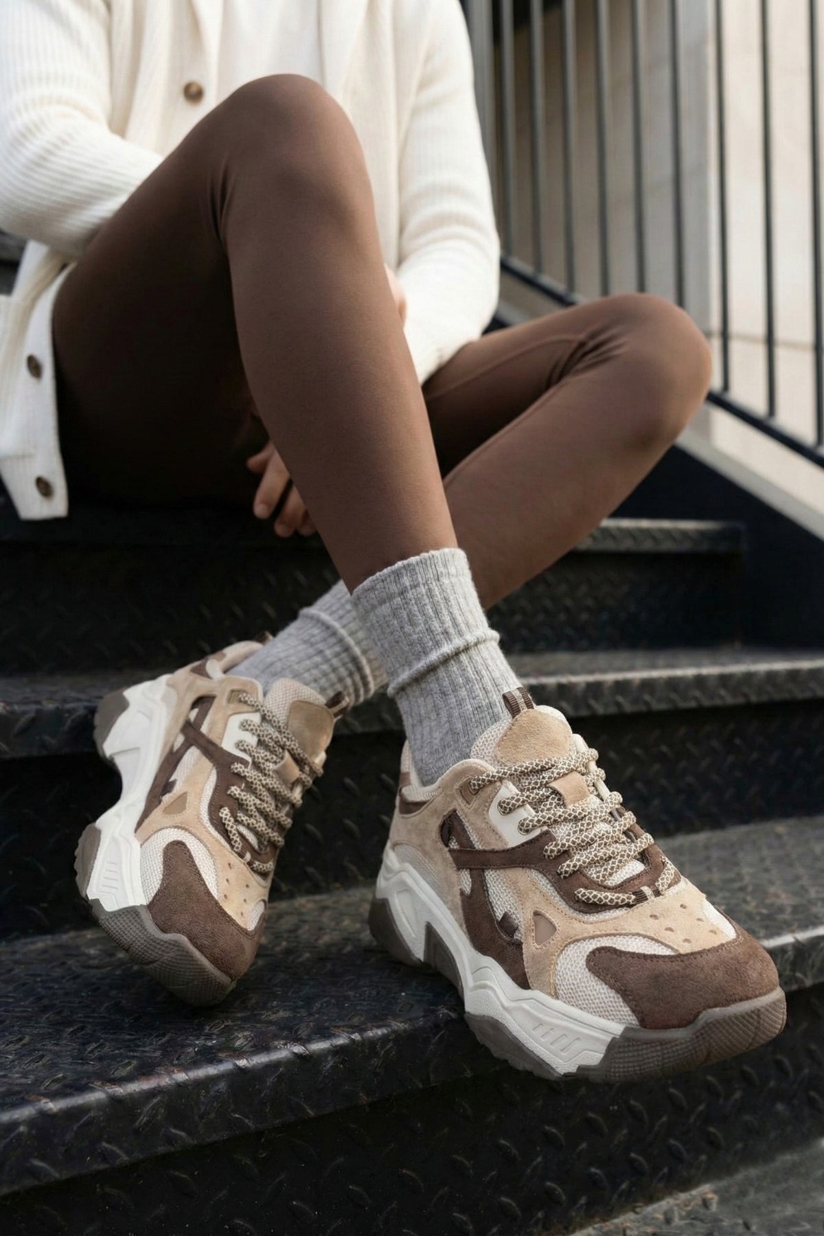 Kadın Sneaker Spor Ayakkabı Edisa Kahve | Marjin Kadın Sneaker Spor Ayakkabı Edisa Kahve | Marjin