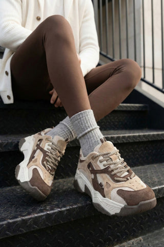 Kadın Sneaker Spor Ayakkabı Edisa - Kahve