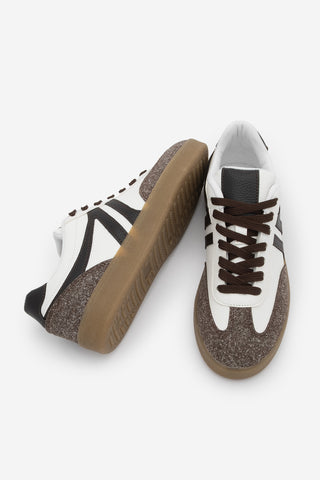 Kadın Sneaker Bağcıklı Spor Ayakkabı Tiyone - Kahverengi