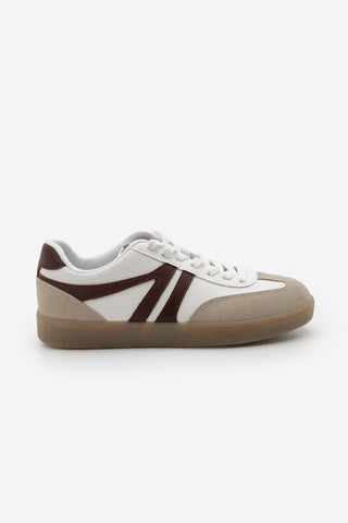 Kadın Sneaker Bağcıklı Spor Ayakkabı Tiyone - Bordo