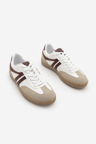 Kadın Sneaker Bağcıklı Spor Ayakkabı Tiyone - Bordo