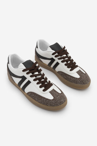 Kadın Sneaker Bağcıklı Spor Ayakkabı Tiyone - Kahverengi