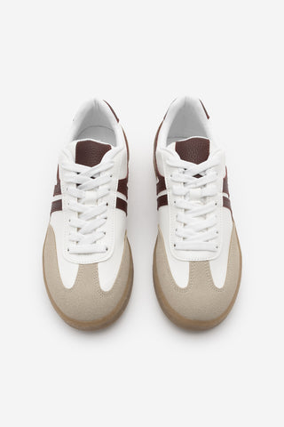 Kadın Sneaker Bağcıklı Spor Ayakkabı Tiyone - Bordo