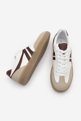 Kadın Sneaker Bağcıklı Spor Ayakkabı Tiyone - Bordo