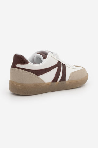 Kadın Sneaker Bağcıklı Spor Ayakkabı Tiyone - Bordo