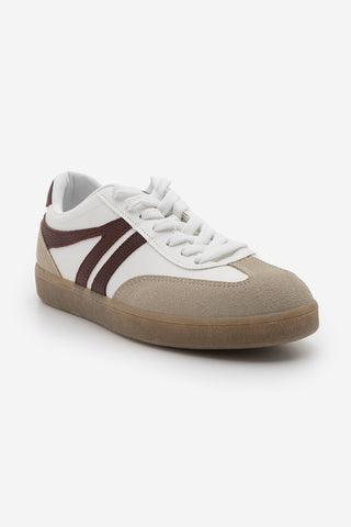 Kadın Sneaker Bağcıklı Spor Ayakkabı Tiyone - Bordo