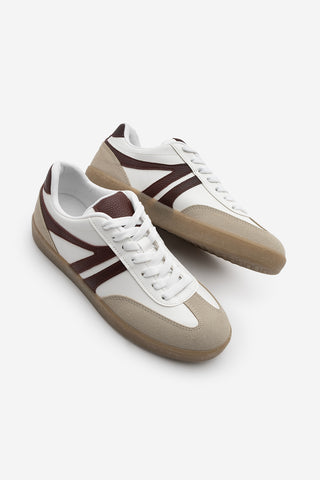 Kadın Sneaker Bağcıklı Spor Ayakkabı Tiyone - Bordo