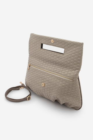 Kadın Zımbalı El Ve Omuz Çantası Panes - Vizon