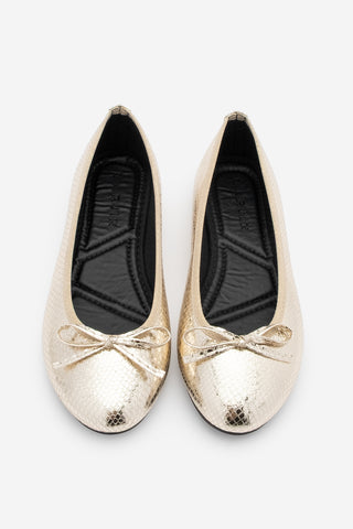 Kadın Fiyonklu Babet Adusa - Altın Croco