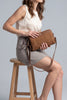 Kadın Clutch & Portföy El Ve Omuz Çantası Faris - Taba