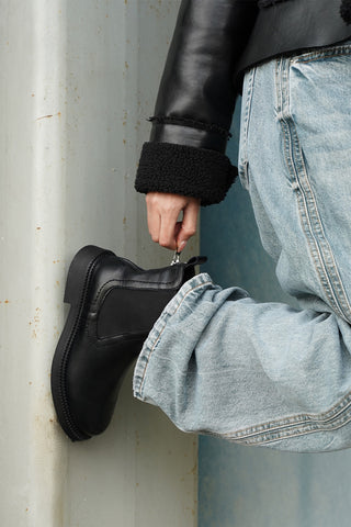 Kadın Lastikli Günlük Bot Pinge - Siyah