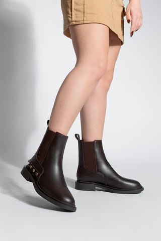 Kadın Zımbalı Günlük Bot Pamer - Kahve