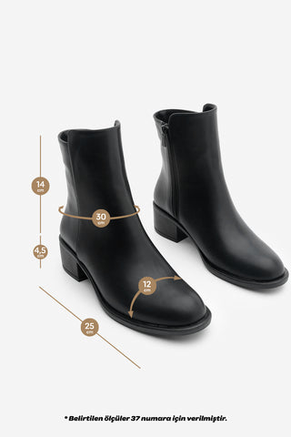 Kadın Günlük Bot Safina - Siyah
