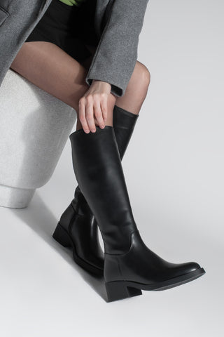 Kadın Topuklu Çizme Lunces - Siyah