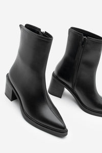 Kadın Günlük Topuklu Bot Lakos - Siyah