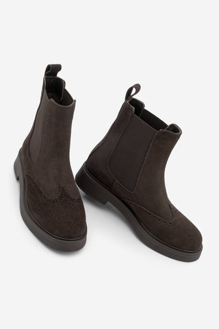 Kadın Hakiki Deri Günlük Bot Yestin - Kahve Süet