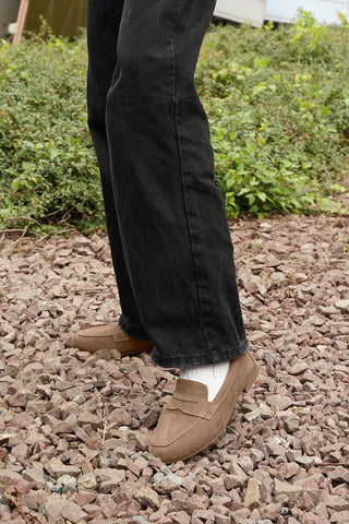 Kadın Hakiki Deri Loafer Ayakkabı Rosme - Taba