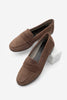 Kadın Hakiki Deri Loafer Ayakkabı Rosme - Kahve Süet