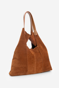 Kadın Hakiki Deri Omuz Çantası Filun - Taba Süet