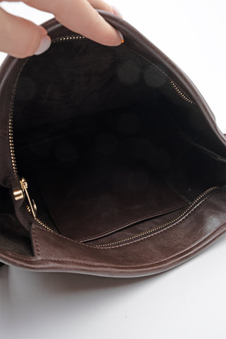 Kadın Hakiki Deri Püsküllü Omuz Çantası Soliga - Kahve Süet