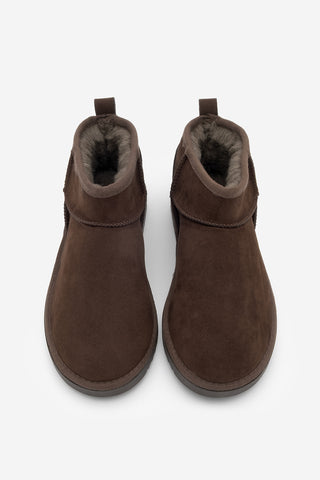 Kadın İçi Kürklü Günlük Bot Pasep - Kahve Süet