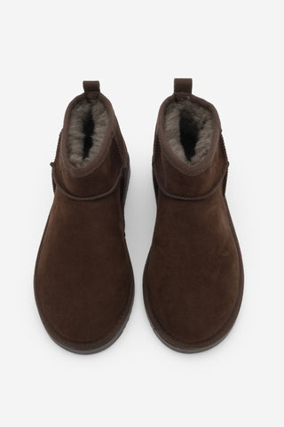 Kadın İçi Kürklü Günlük Bot Pasep - Kahve Süet