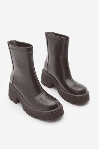 Kadın Kalın Topuklu Günlük  Bot Lofani - Kahve