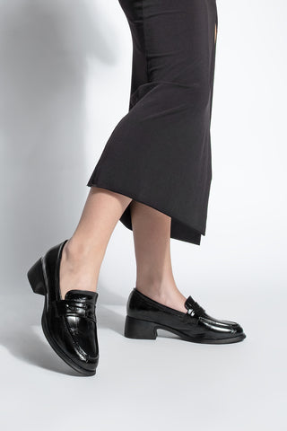 Kadın Loafer Günlük Topuklu Ayakkabı Nufit - Siyah