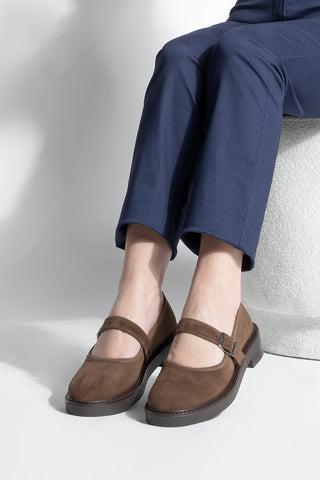 Kadın Loafer Günlük Ayakkabı Norgi - Kahve Süet
