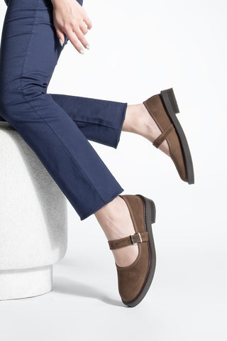 Kadın Loafer Günlük Ayakkabı Norgi - Kahve Süet