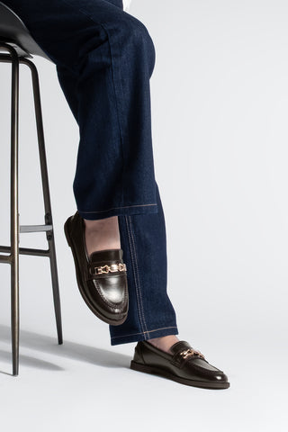 Kadın Loafer Tokalı Günlük Ayakkabı Zamira - Kahve