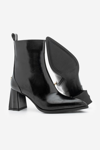 Kadın Sivri Burun Topuklu Bot Esvon - Siyah