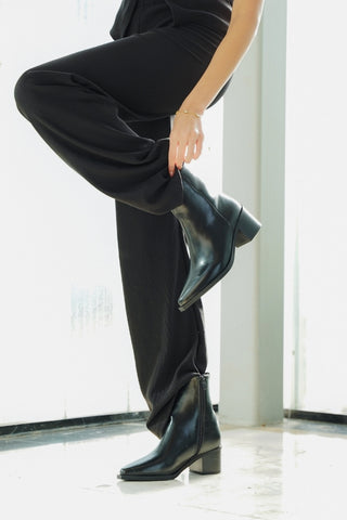 Kadın Sivri Burun Topuklu Bot Vorsis - Siyah