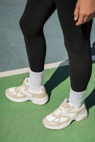 Kadın Sneaker Spor Ayakkabı Yuvez - Bej