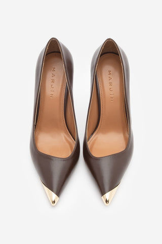 Kadın Stiletto Topuklu Ayakkabı Ginez - Kahve