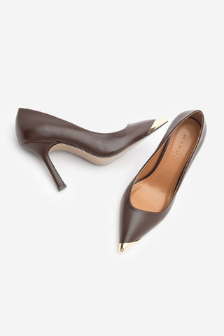 Kadın Stiletto Topuklu Ayakkabı Ginez - Kahve