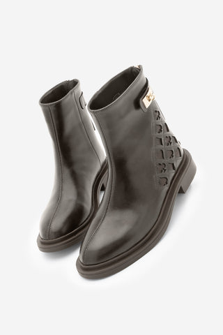 Kadın Tokalı Günlük Bot Himpa - Kahve