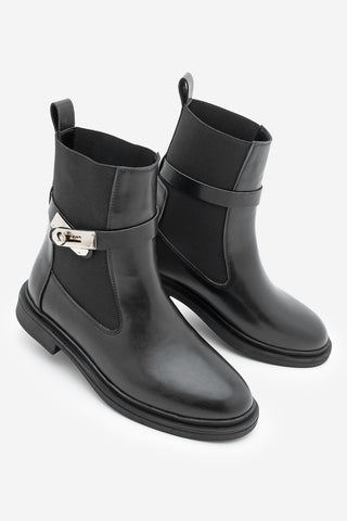 Kadın Tokalı Günlük Bot Ondiz - Siyah