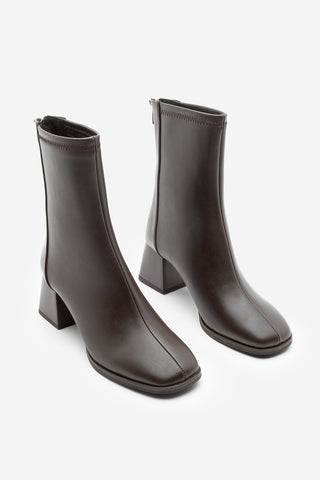 Kadın Topuklu Bot Nayis - Kahve