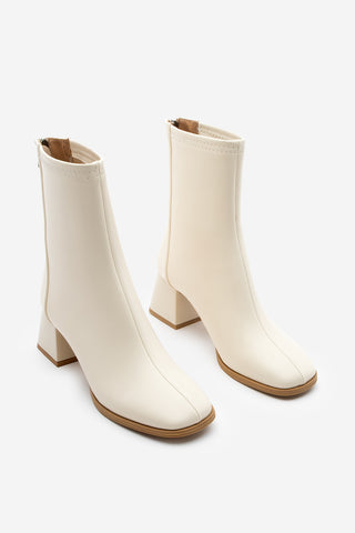 Kadın Topuklu Bot Nayis - Ekru