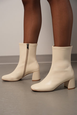 Kadın Topuklu Bot Nonas - Ekru