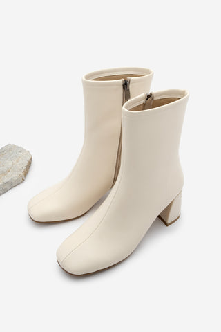 Kadın Topuklu Bot Nonas - Ekru
